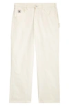 Bode "knolly Brook" Trousers In Herringbone Pattern In White