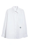 BODE MONOGRAMMED COTTON POPLIN BUTTON-UP SHIRT