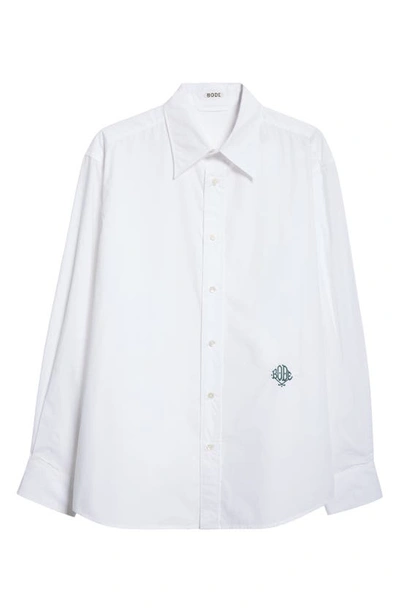 Bode White Monogrammed Shirt