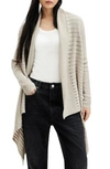 ALLSAINTS HARLEY LONGLINE WOOL & ALPACA BLEND RIB CARDIGAN