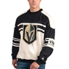 Starter White Vegas Golden Knights Defense Fleece Crewneck Pullover Sweatshirt In White