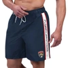 G-III SPORTS BY CARL BANKS G-III SPORTS BY CARL BANKS NAVY FLORIDA PANTHERS STREAMLINE VOLLEY SWIM TRUNKS