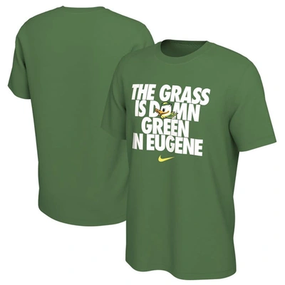 Nike Men's  Green Oregon Ducks Grass Is Green In Eugene T-shirt