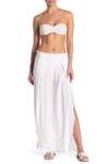 Elan Popover Knit Cover-up Pants In White
