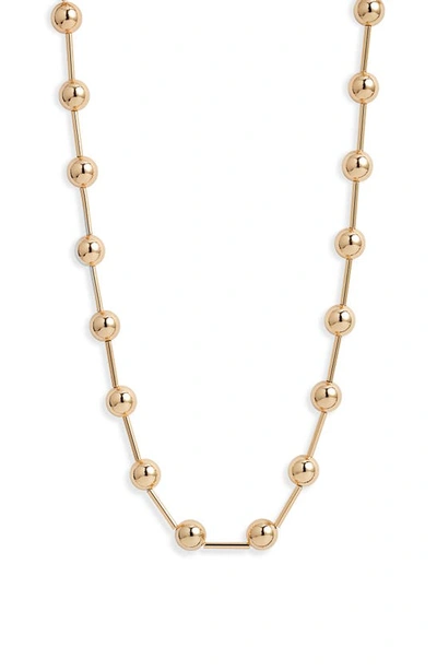 Jenny Bird Celeste Bead Station Necklace In High Polish Gold