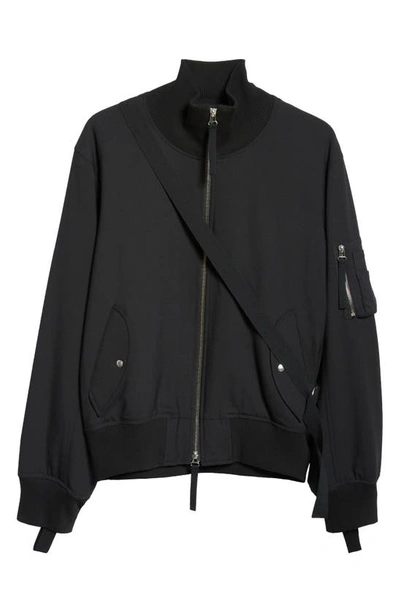 HELMUT LANG STRETCH WOOL BOMBER JACKET