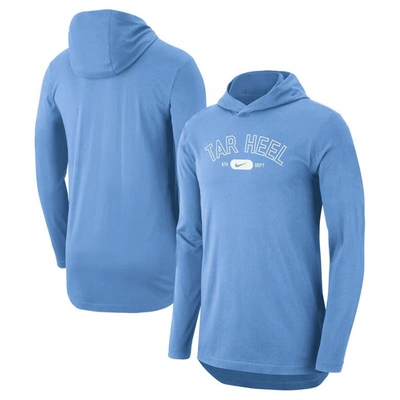 Nike Unc  Men's Dri-fit College Hooded T-shirt In Blue