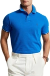 Polo Ralph Lauren Tipped Cotton Piqué Polo In Heritage Blue