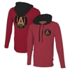 STADIUM ESSENTIALS STADIUM ESSENTIALS RED ATLANTA UNITED FC TRADITION RAGLAN HOODIE LONG SLEEVE T-SHIRT