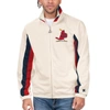 STARTER STARTER CREAM ST. LOUIS CARDINALS REBOUND COOPERSTOWN COLLECTION FULL-ZIP TRACK JACKET