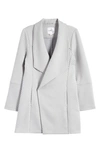 Sam Edelman Drape Front Rib Jacket In Light Grey