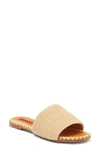 Simon Miller Salerno Raffia Flat Slide Sandals In Natural