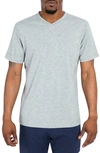 Public Rec Men's Go-to Stretch V-neck Tee In Heather Silver