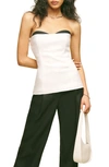 Reformation Ayda Linen Top In White
