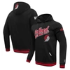 Pro Standard Black Portland Trail Blazers Script Tail Pullover Hoodie In Black
