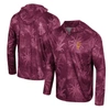 Colosseum Maroon Arizona State Sun Devils Palms Printed Lightweight Quarter-zip Hooded Top In Maroon