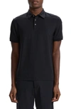 Theory Ronan Polo Shirt In Structure Knit In Black