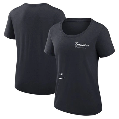 Nike New York Yankees Authentic Collection Early Work  Women's Dri-fit Mlb T-shirt In Blue