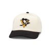 AMERICAN NEEDLE AMERICAN NEEDLE CREAM/BLACK PITTSBURGH PENGUINS BURNETT ADJUSTABLE HAT