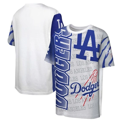 OUTERSTUFF YOUTH WHITE LOS ANGELES DODGERS IMPACT HIT BOLD T-SHIRT
