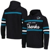 Mitchell & Ness Men's  Black San Jose Sharks Head Coach Pullover Hoodie In Black