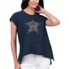 G-iii 4her By Carl Banks Navy Houston Astros Cheer Fashion T-shirt In Navy