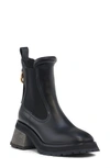 Moncler Gigi Leather Chelsea Ankle Boots In Black