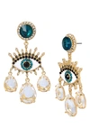 KURT GEIGER EVIL EYE CHANDELIER EARRINGS