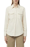 Rag & Bone Featherweight Wyatt Cotton And Lyocell-blend Shirt In Ecru