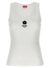 Kenzo Ribbed Knit Tank Top With Spaghetti Straps