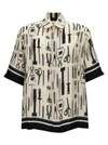 FENDI FENDI TOOLS SHIRT, BLOUSE WHITE/BLACK