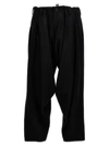 YOHJI YAMAMOTO LOW CROTCH PANTS BLACK