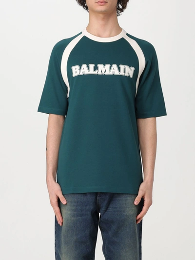 BALMAIN BALMAIN T-SHIRT MEN GREEN MEN