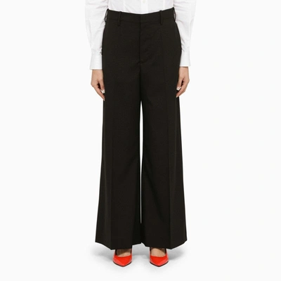 MARNI MARNI BLACK WOOL PALAZZO TROUSERS WOMEN