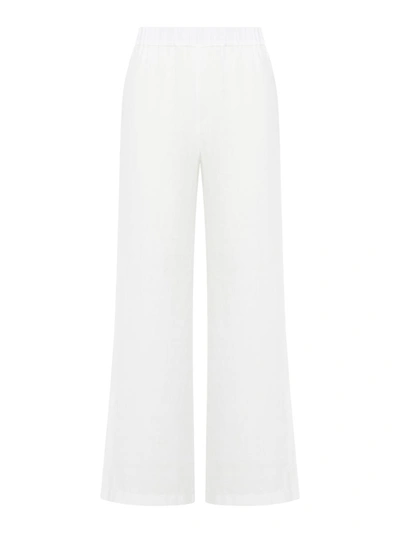 120% Lino Woman Pant In White