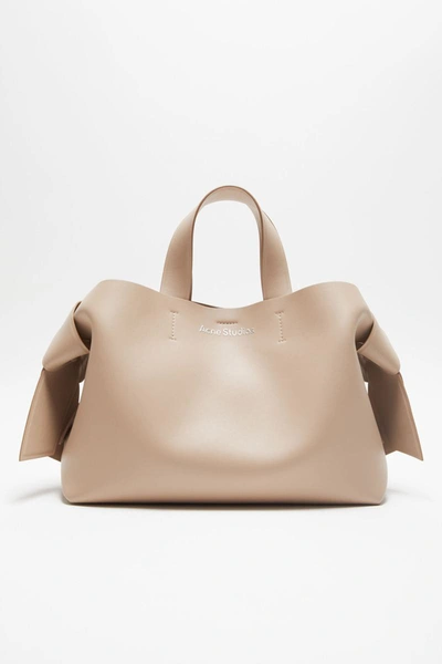 Acne Studios Musubi Logo Detailed Tote Bag In Cgz Taupe Beige