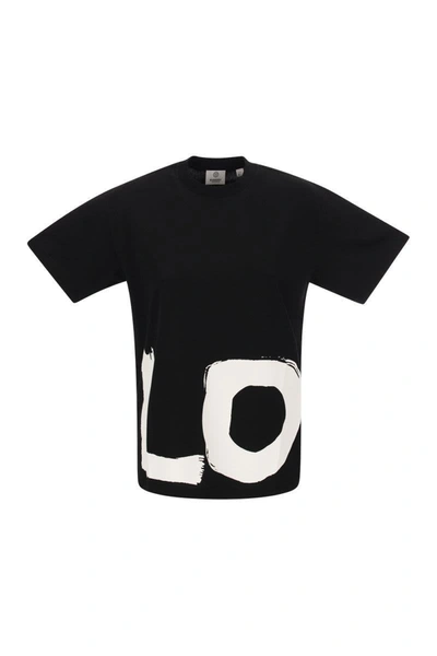 Burberry Carrick Love Print T-shirt In Black,white