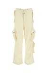 Darkpark Cream Wool Blair Cargo Pant In Yellow
