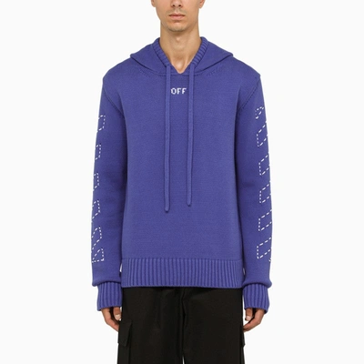 Off-whiteâ„¢ Off-white Arrows Blue Knitted Hoodie Men