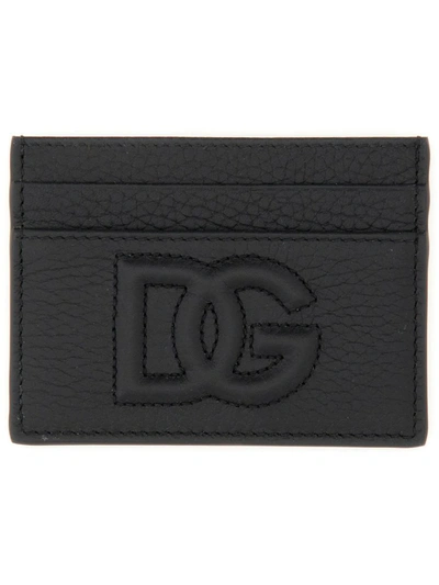 Dolce & Gabbana Dg Logo Card Holder In Black