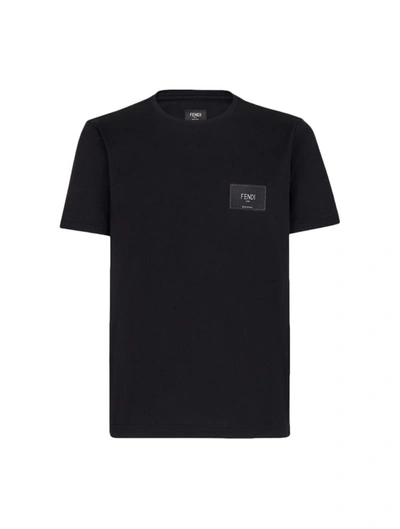 Fendi Black T-shirt With Logo