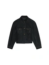 Jacquemus La Veste De Nimes Black Jacket With Rear Belt In Denim Woman In Black