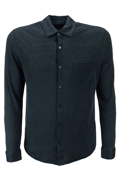 MAJESTIC MAJESTIC FILATURES LINEN SHIRT WITH LONG SLEEVES