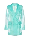 Max Mara Negrar Organza Double-breasted Blazer In Blue