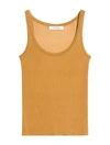 Max Mara Semi-sheer Fine-ribbed Top In Brown