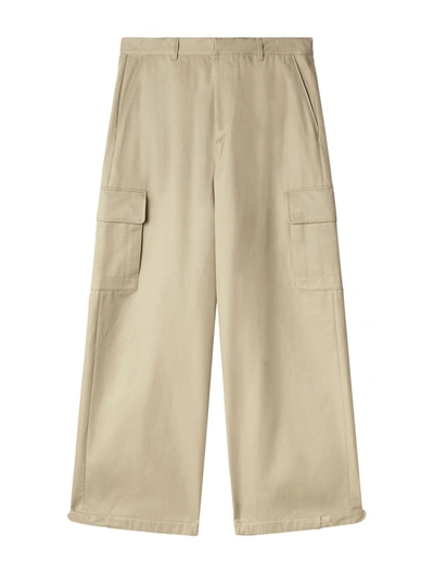 Off-white Regular & Straight Leg Pants In Nude & Neutrals