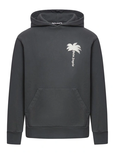 Palm Angels Hoodies Sweatshirt In Grey