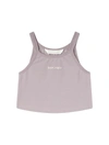 Palm Angels Logo Printed Short Vest In Pink & Purple