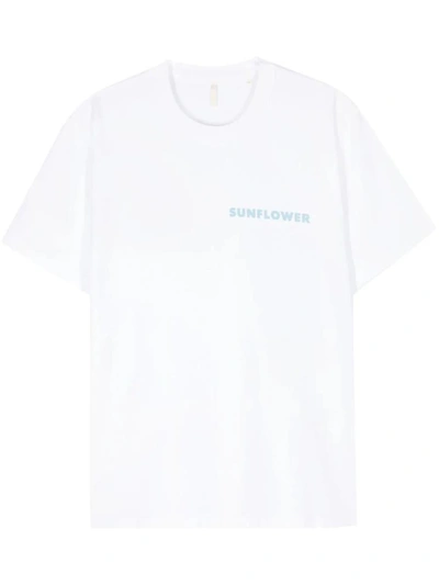 Sunflower Logo-printed Cotton T-shirt In White