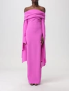 Solace London The Arden Draped Maxi Dress In Pink